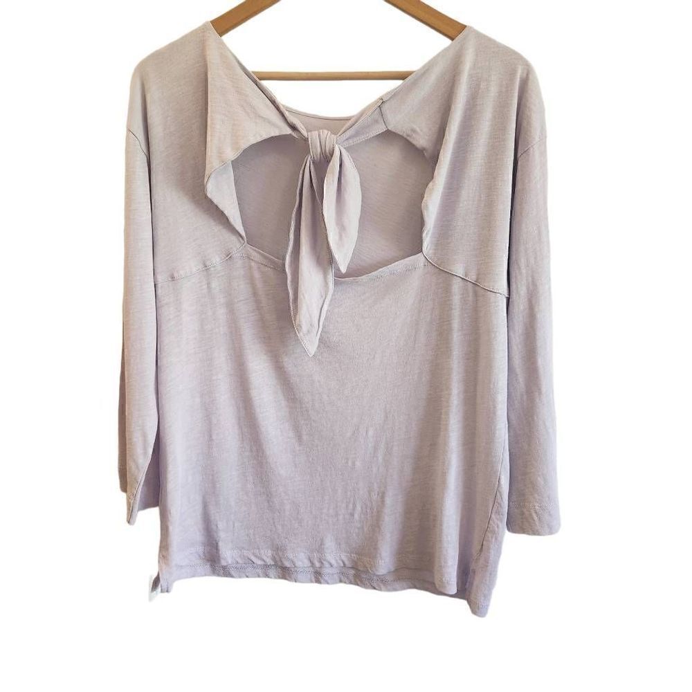 J. Crew Lavender Bow Tie Open Back Top Size XL‎
